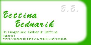 bettina bednarik business card